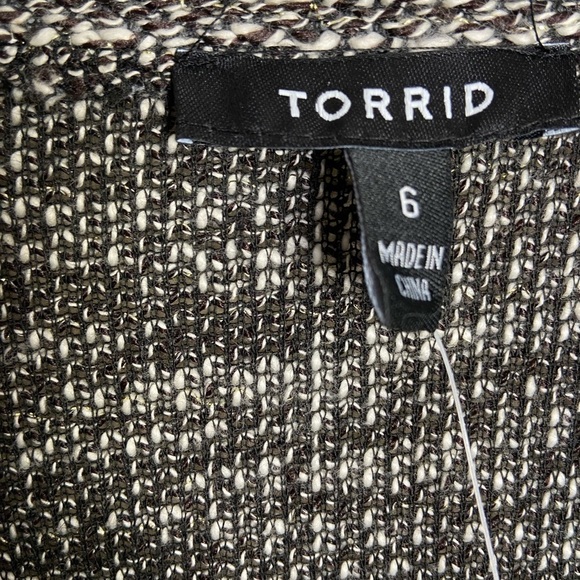 NWT Torrid Mixed Texture Drape Cardigan Open Front size 6X - Picture 6 of 7